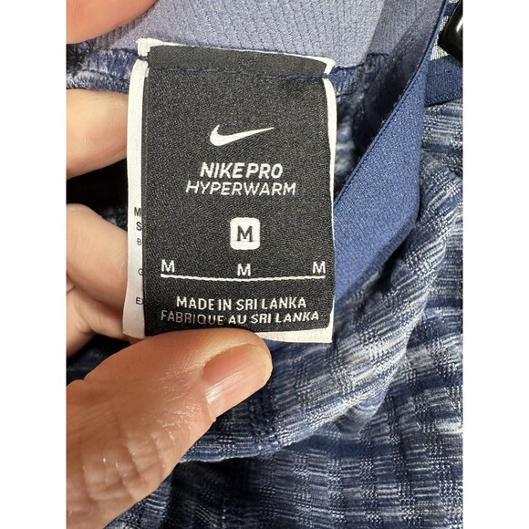 Nike Pro HyperWarm Leggings Women’s M Base Layer Training Gym Running Pants Blue - Picture 8 of 9